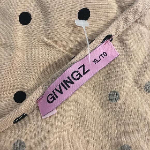 NWOT Rockabilly Polka Dot Flutter Cap Sleeve Button Up Blouse - Picture 9 of 15